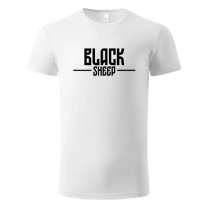 Black sheep bela majica 180g/m2